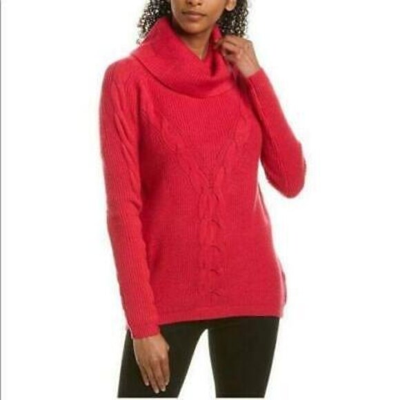 Laundry By Shelli Segal Love Potion Sweater Top XS Oversized Turtleneck NWT  B92 - Picture 1 of 6